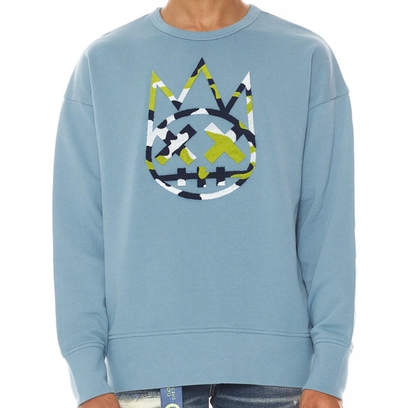 Cult of Individuality Fleece - Blue Heaven - Shimuchan Logo Patch Sweatshirt XL - Picture 1 of 9